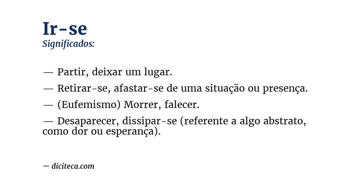 Significado de ir-se
