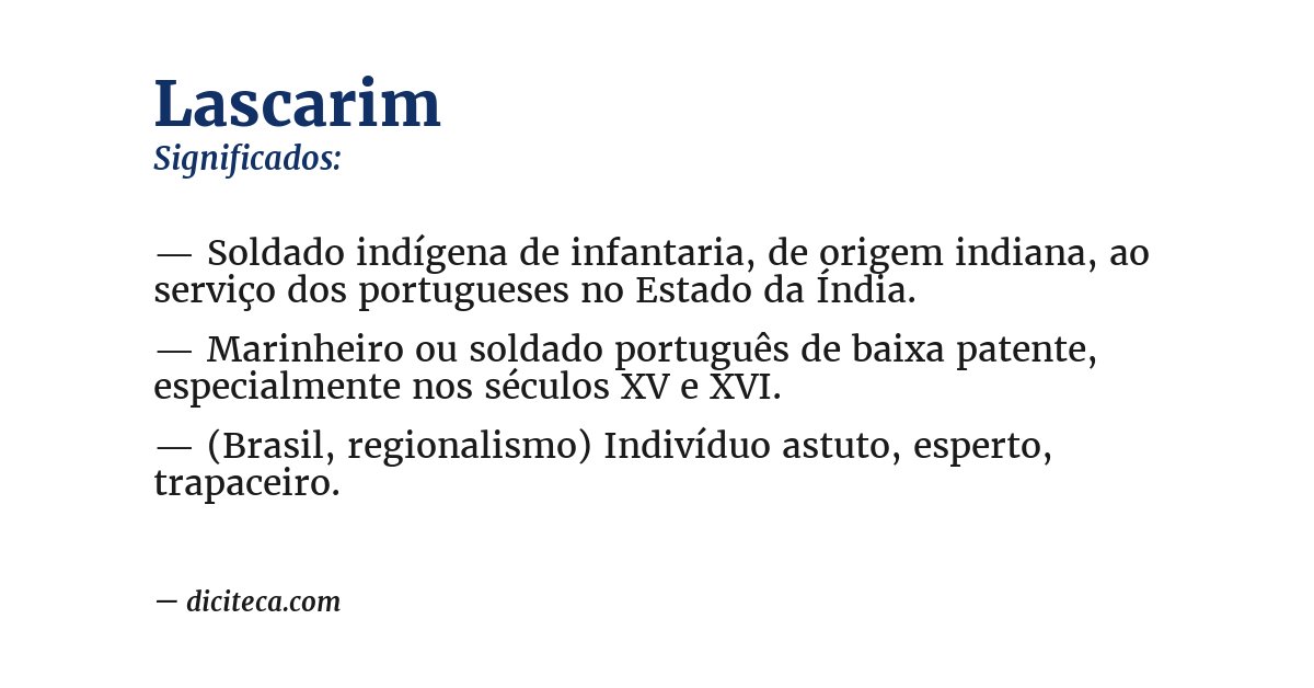 Significado de lascarim