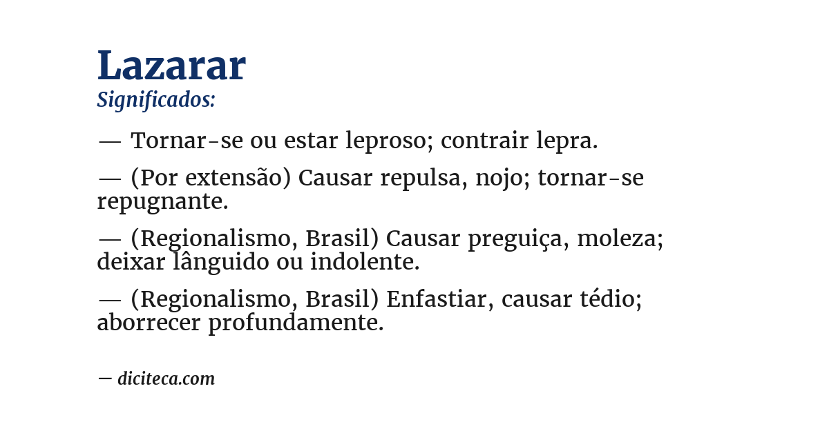 Significado de lazarar
