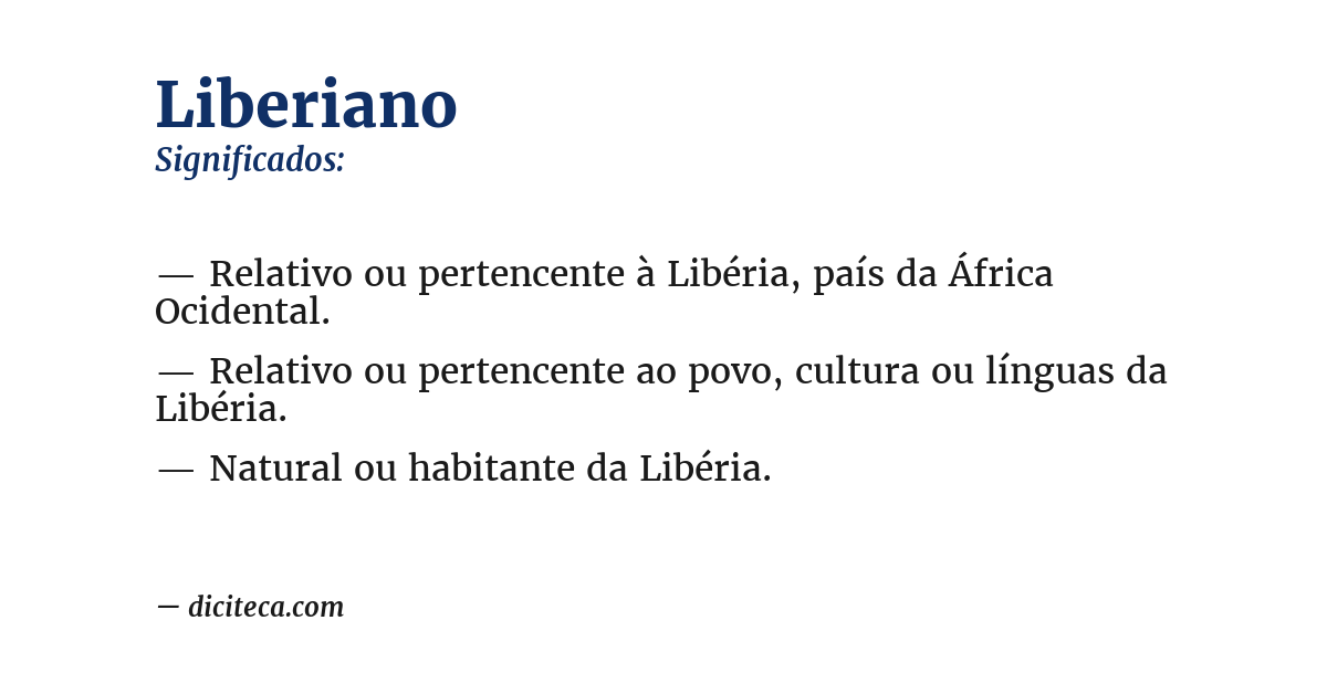 Significado de liberiano