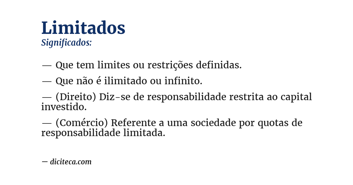 Significado de limitados