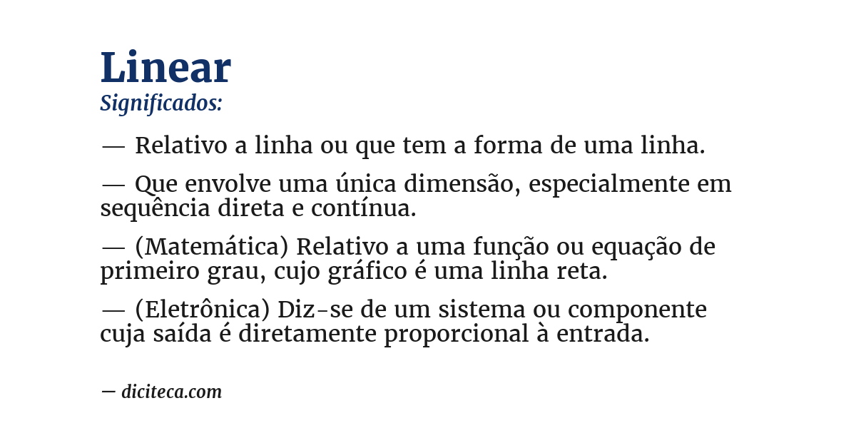 Significado de linear