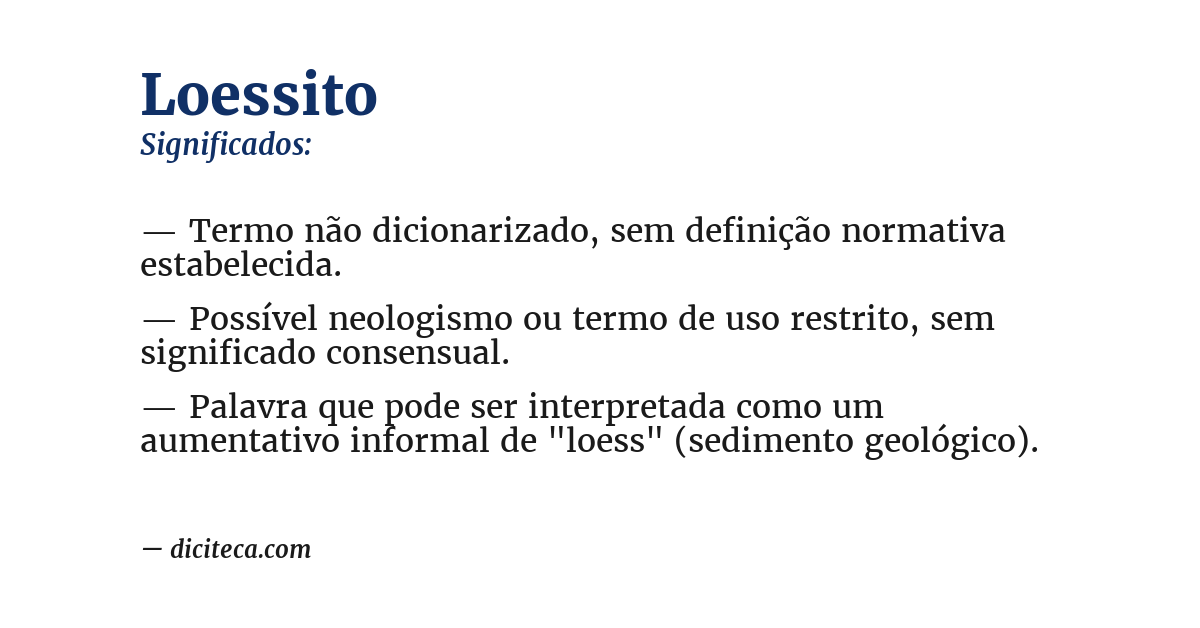 Significado de loessito