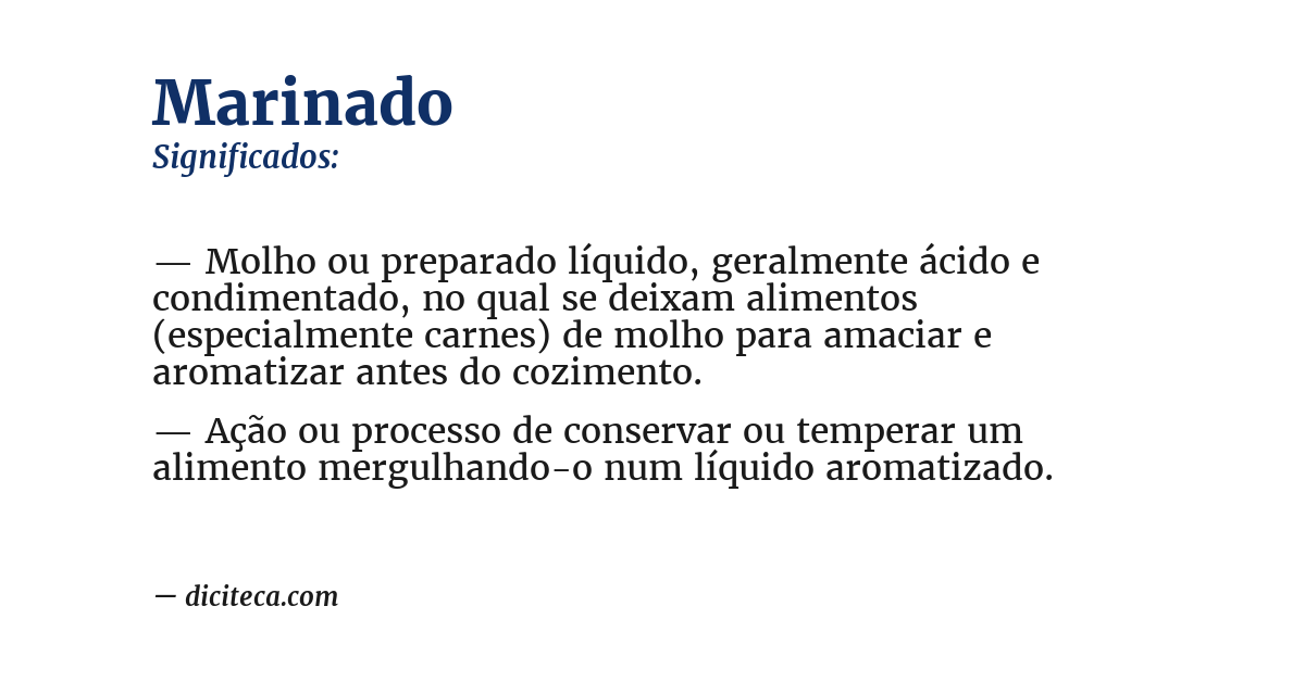 Significado de marinado