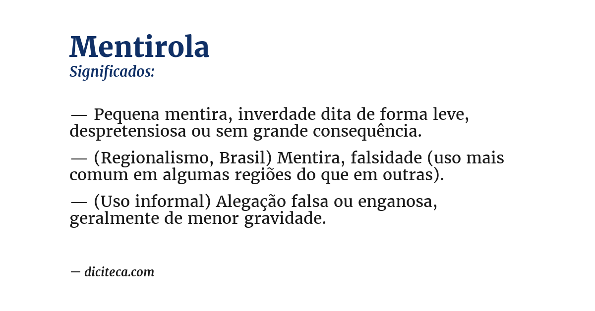 Significado de mentirola