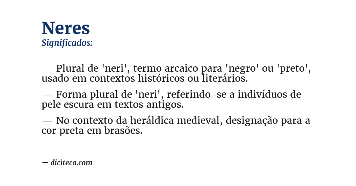 Significado de neres