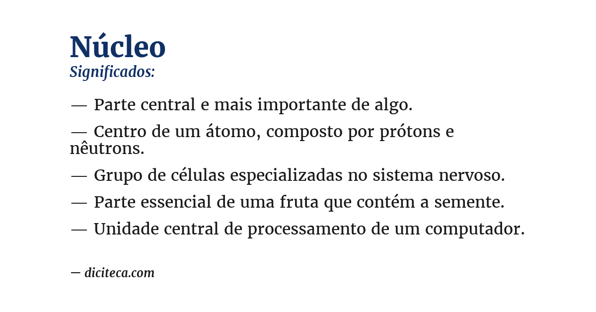 Significado de núcleo