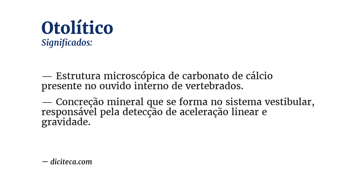 Significado de otolítico