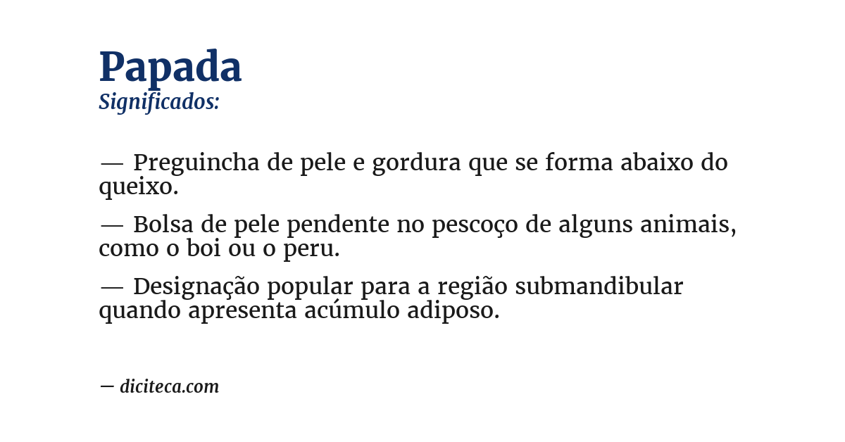 Significado de papada