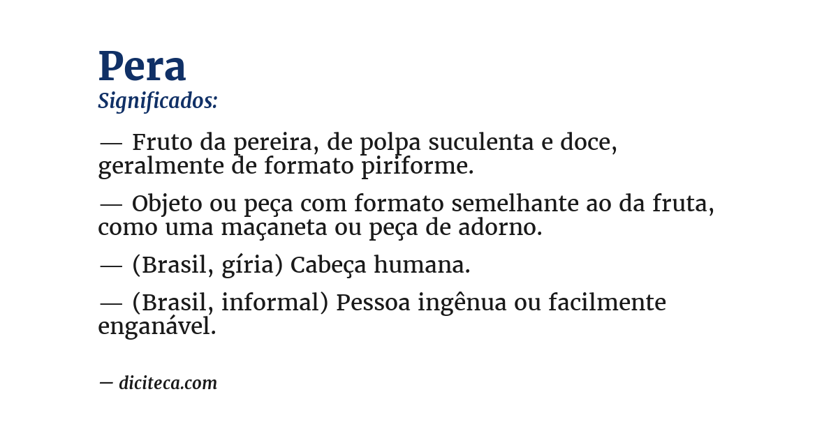 Significado de pera