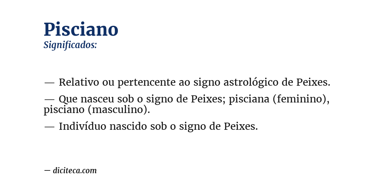 Significado de pisciano