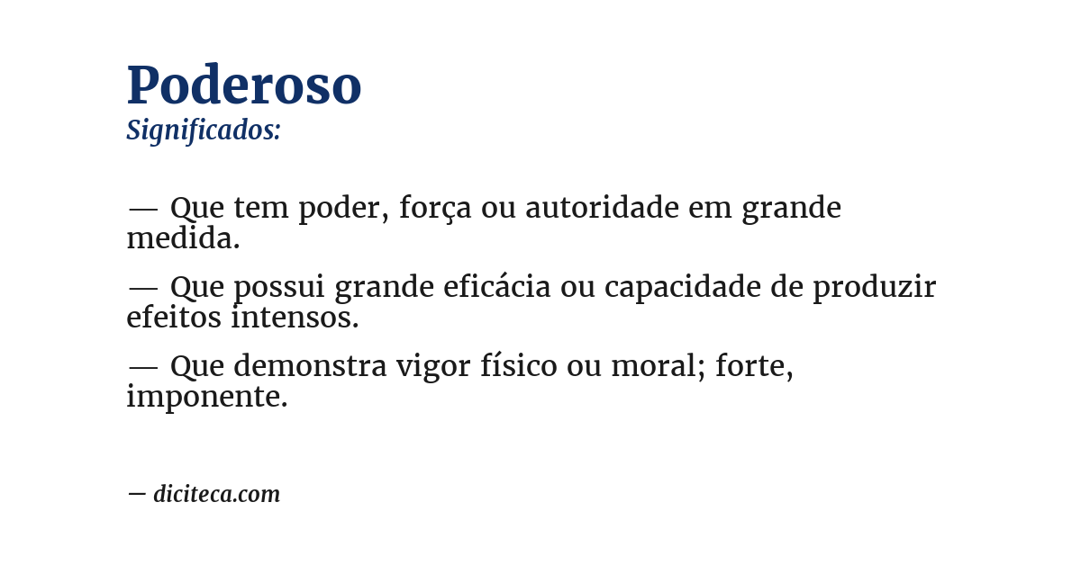 Significado de poderoso