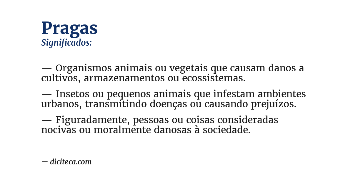 Significado de pragas