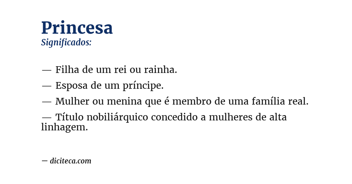 Significado de princesa