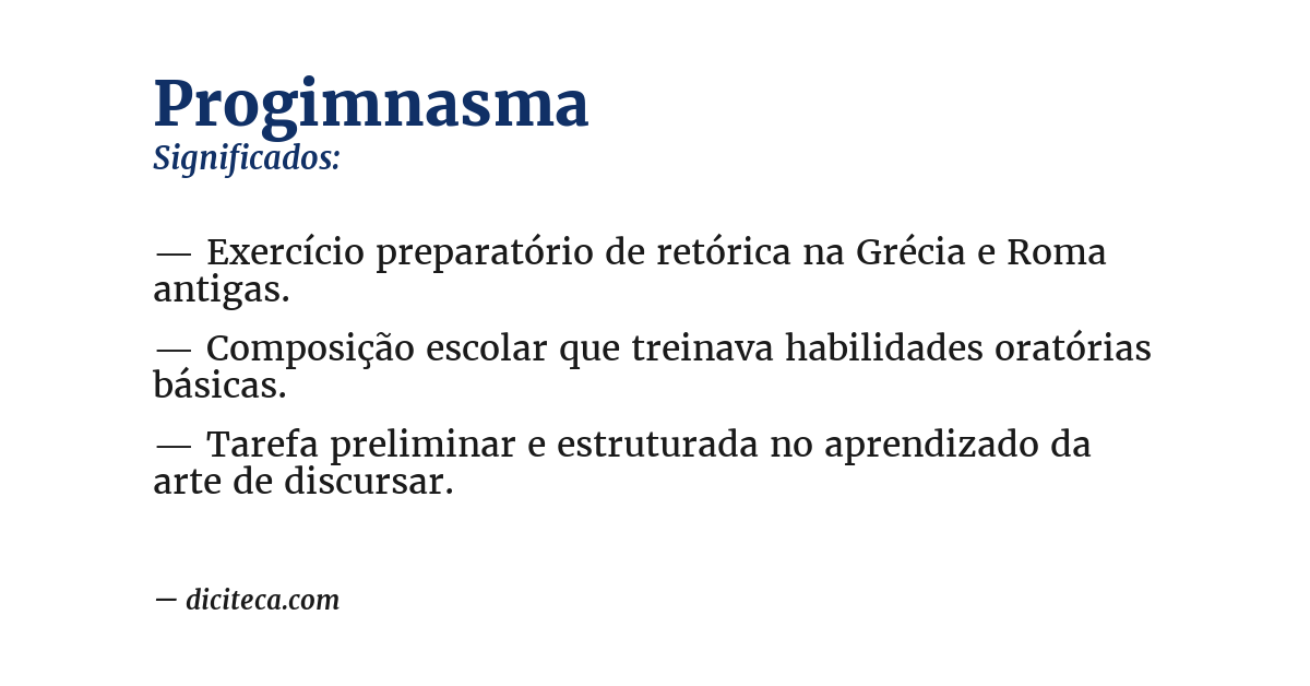 Significado de progimnasma