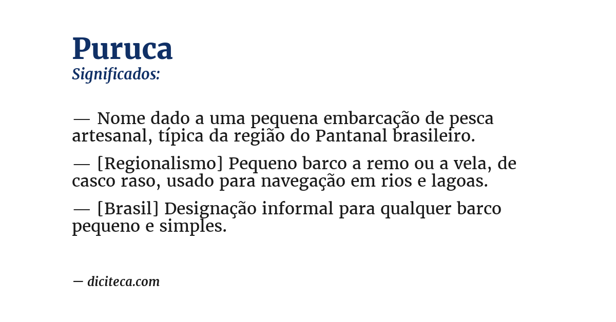 Significado de puruca