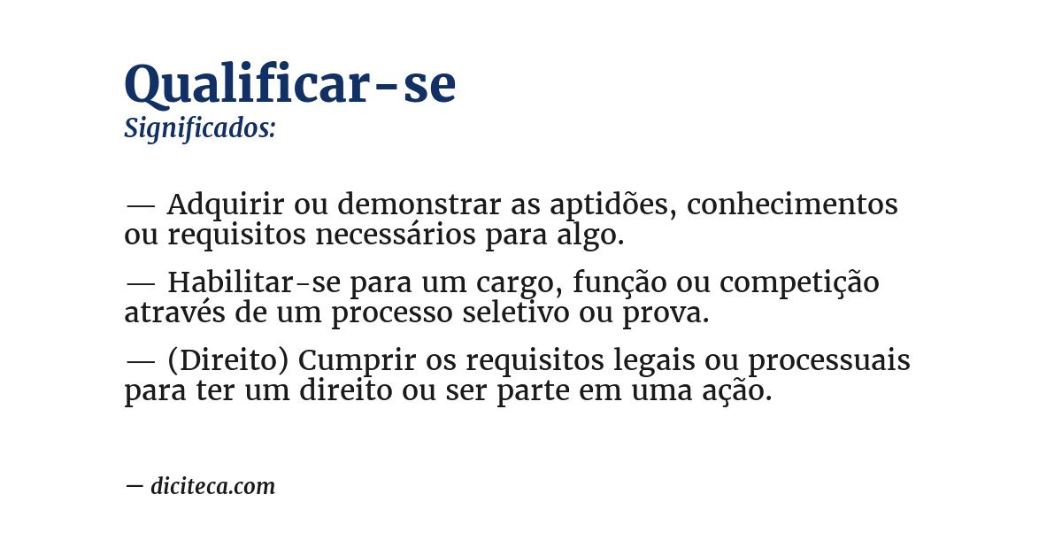 Significado de qualificar-se