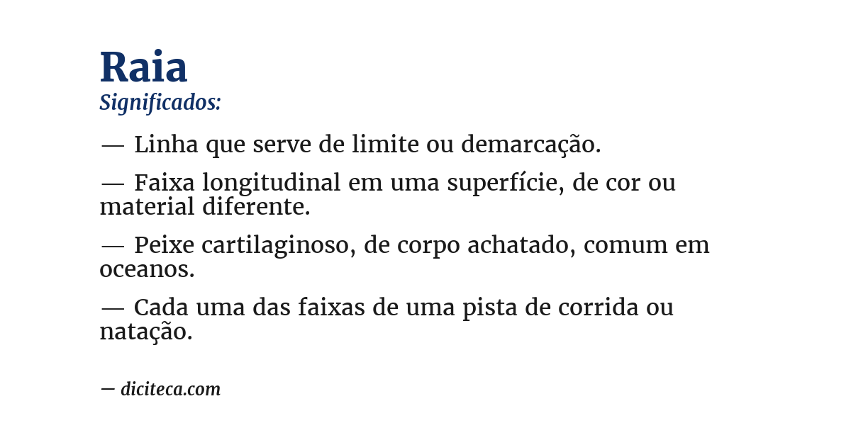 Significado de raia