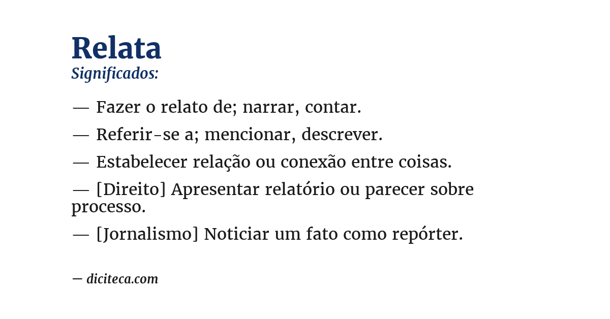 Significado de relata