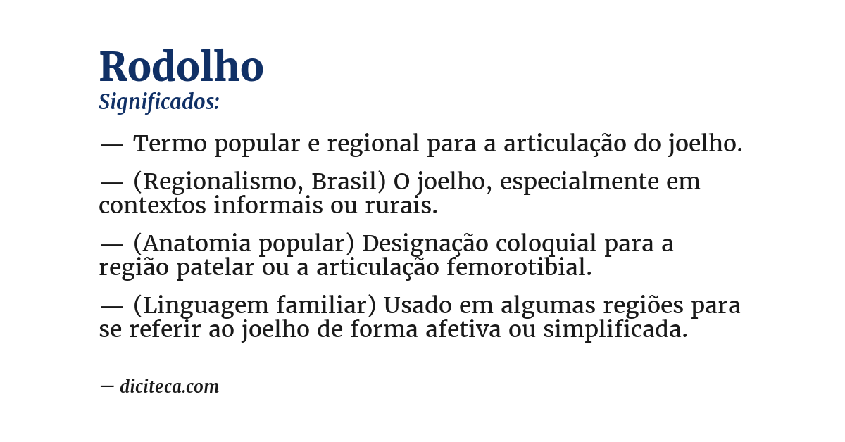 Significado de rodolho