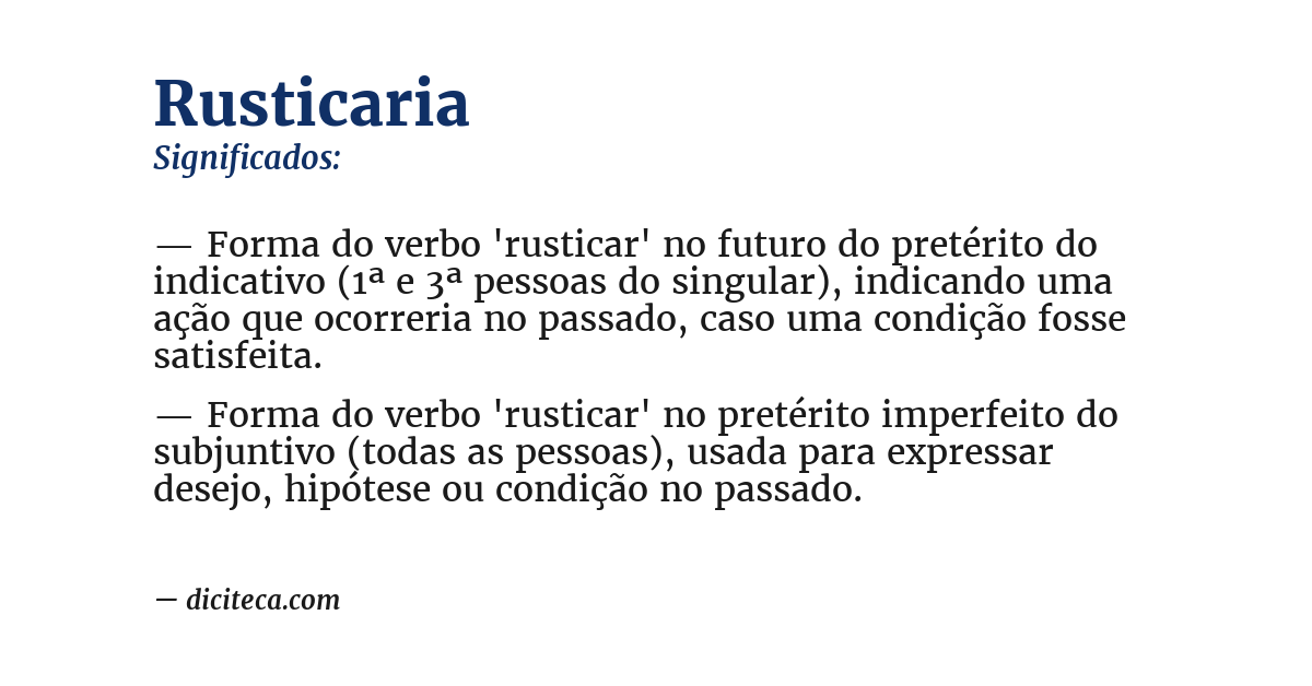 Significado de rusticaria