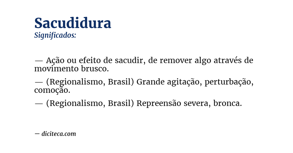Significado de sacudidura