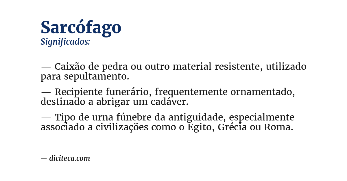 Significado de sarcófago