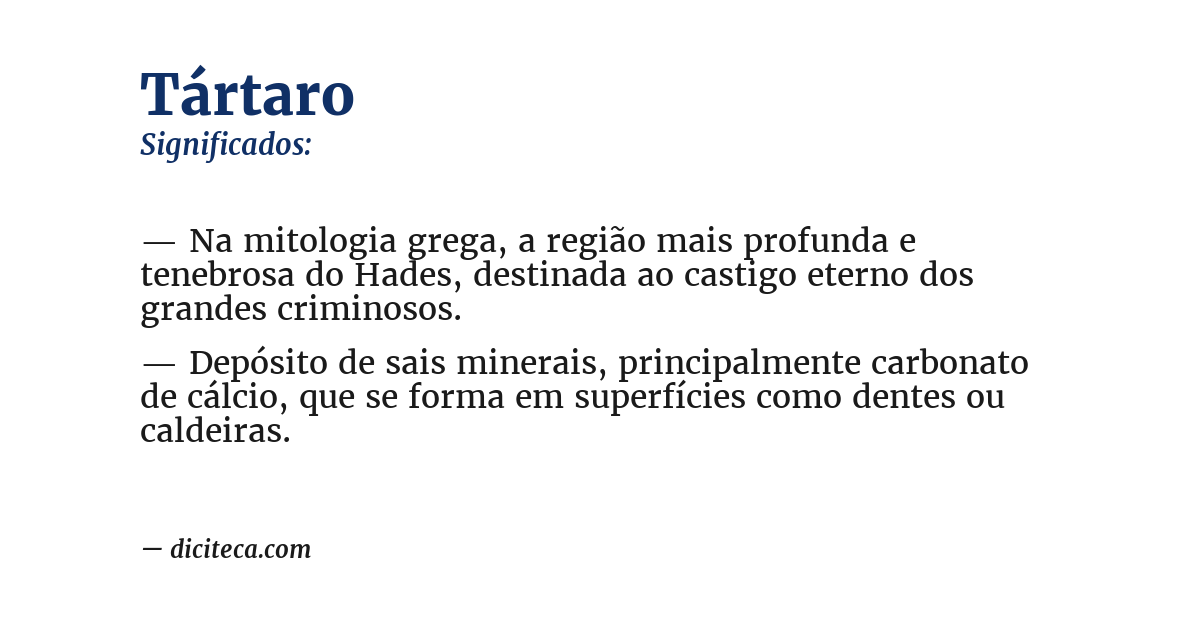 Significado de tártaro