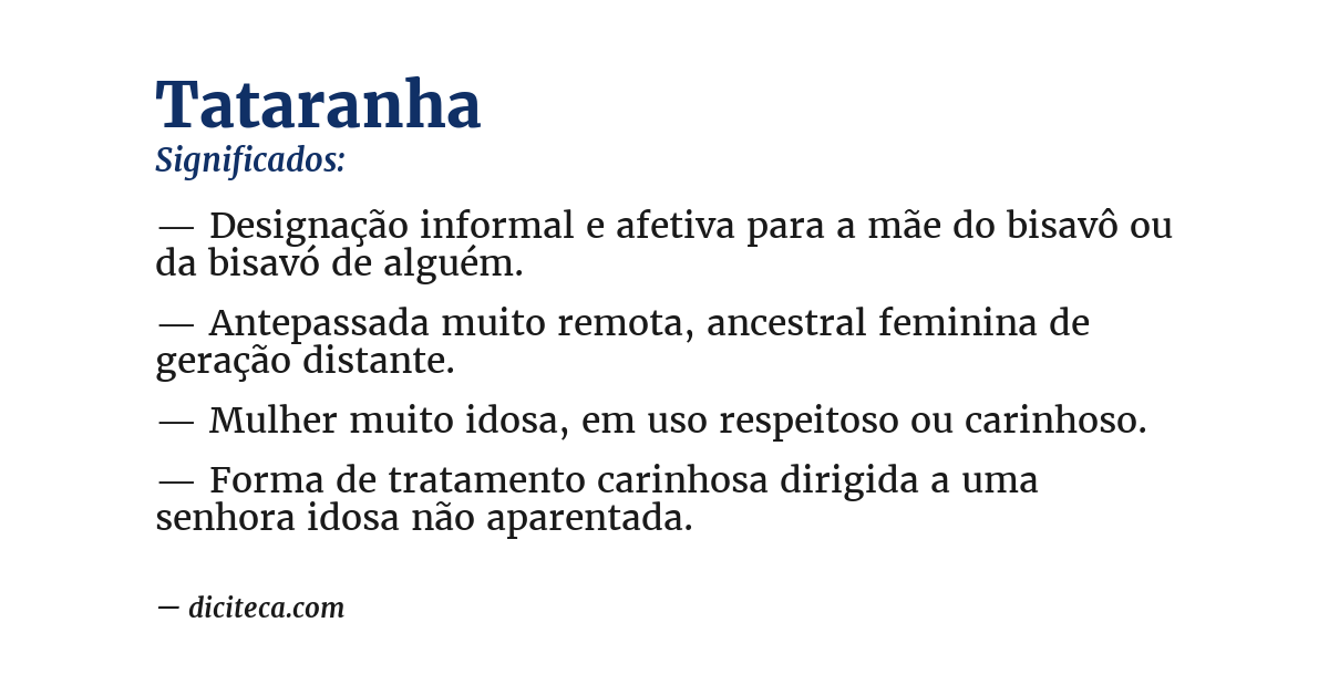 Significado de tataranha