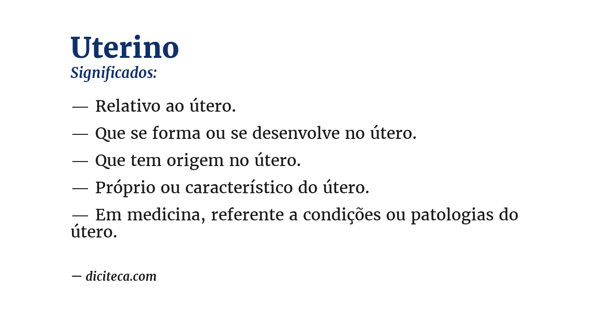 Significado de uterino