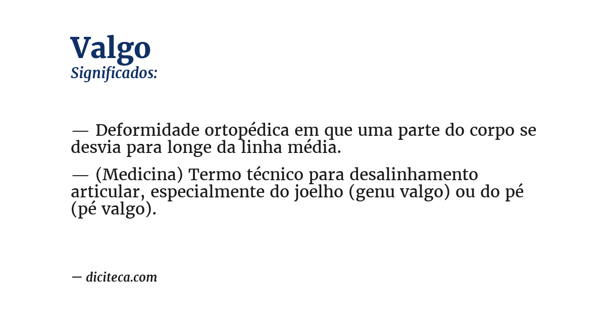 Significado de valgo