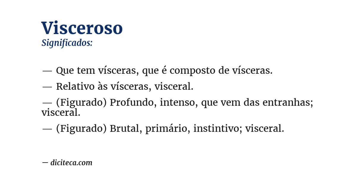 Significado de visceroso