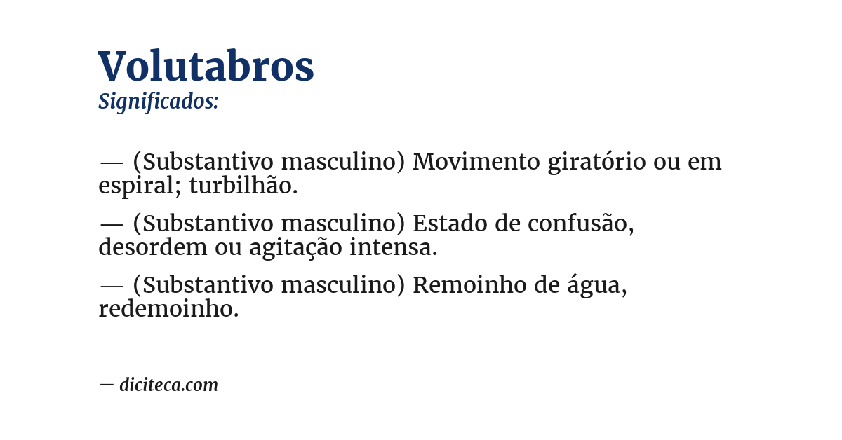 Significado de volutabros