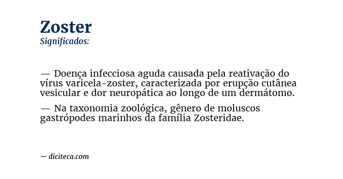 Significado de zoster