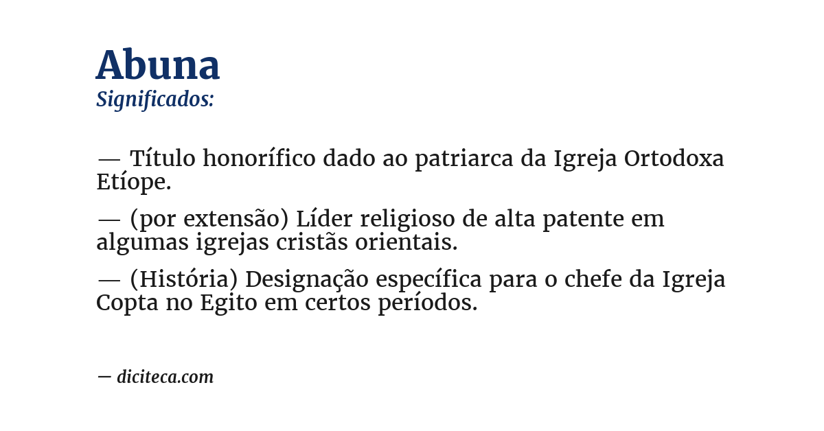 Significado de abuna