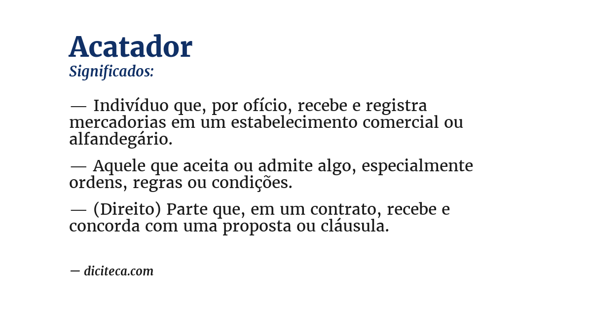 Significado de acatador