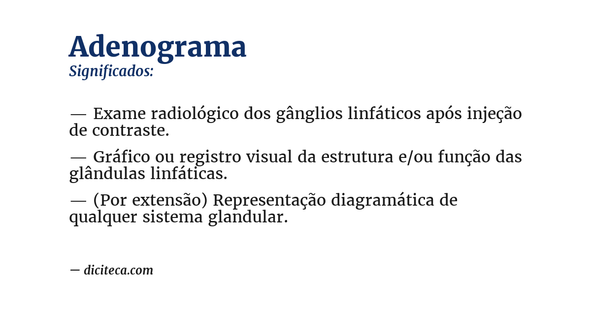 Significado de adenograma