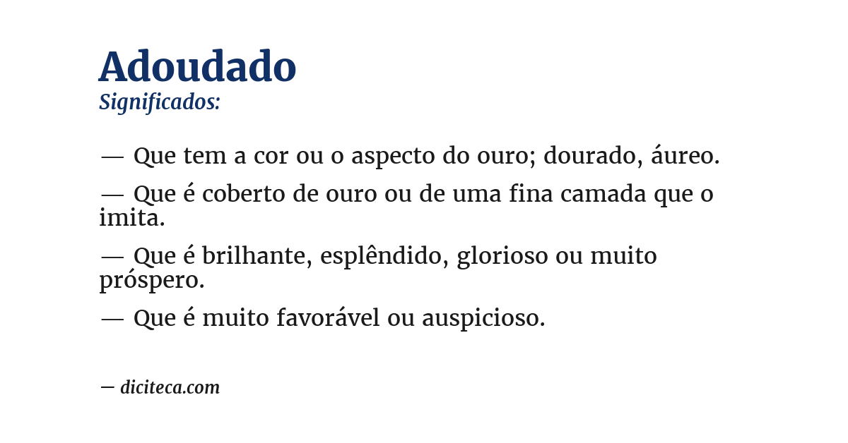 Significado de adoudado