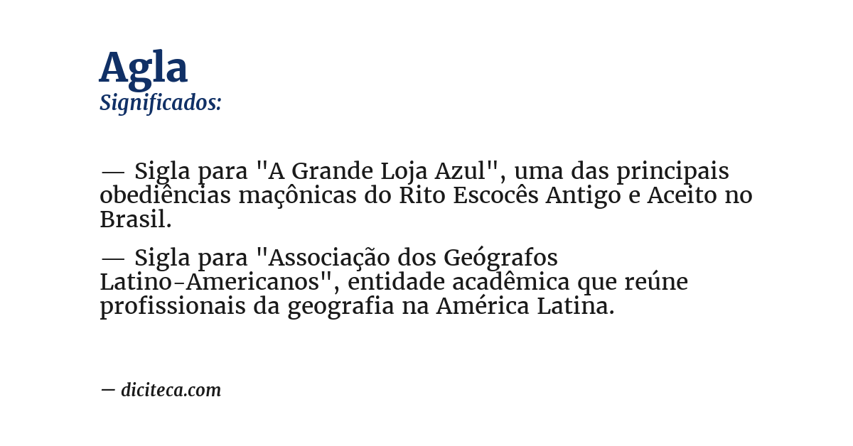 Significado de agla