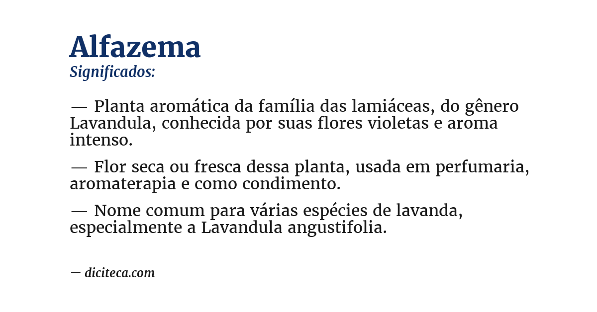 Significado de alfazema