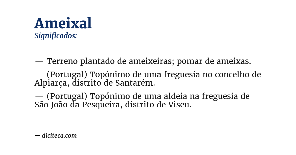 Significado de ameixal
