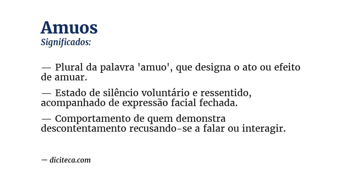Significado de amuos