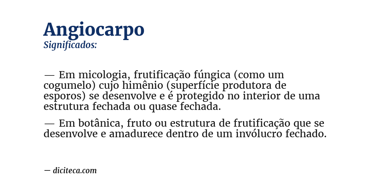 Significado de angiocarpo