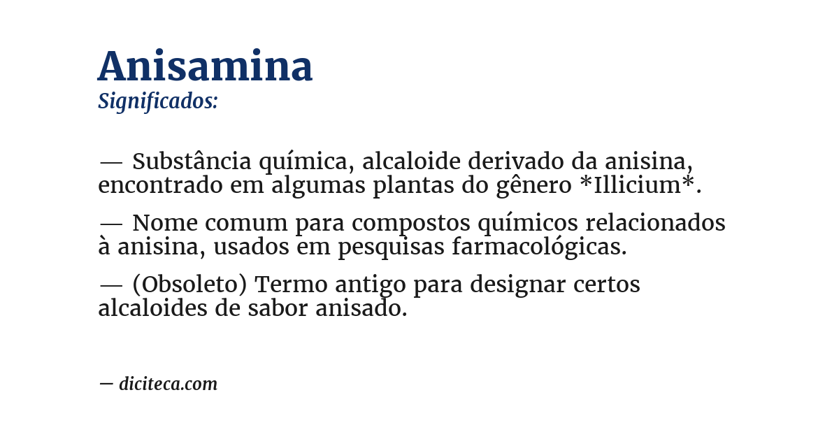 Significado de anisamina