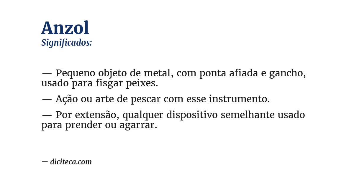 Significado de anzol