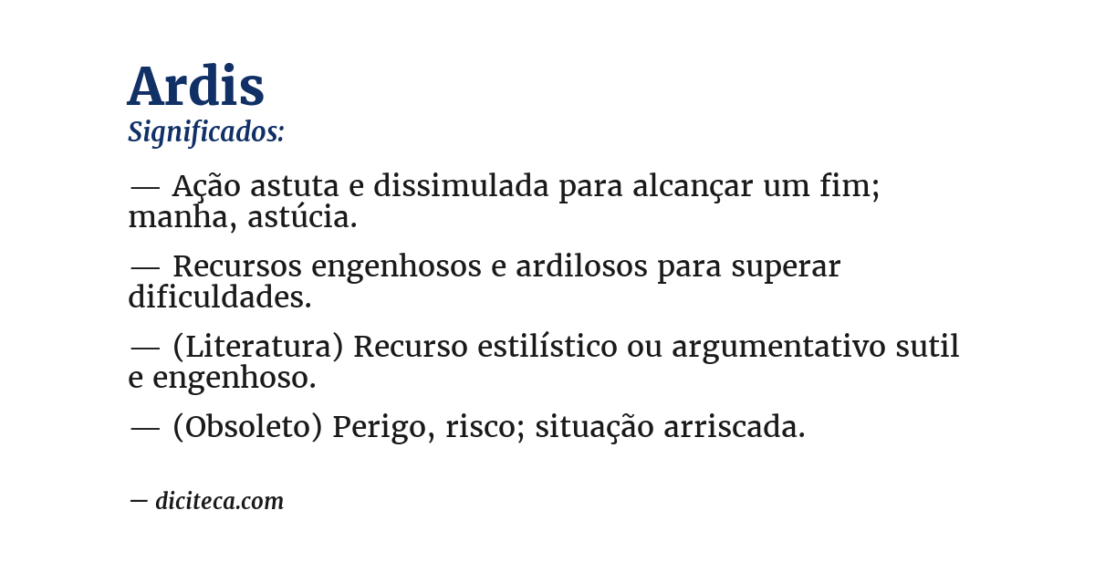 Significado de ardis