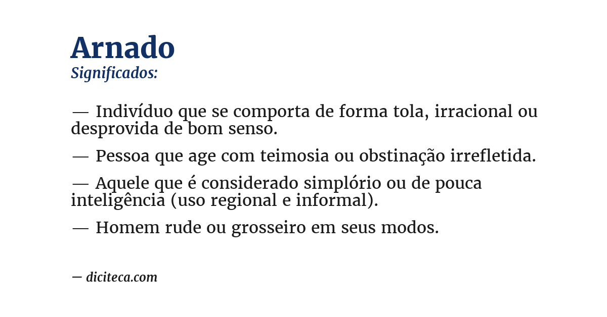 Significado de arnado