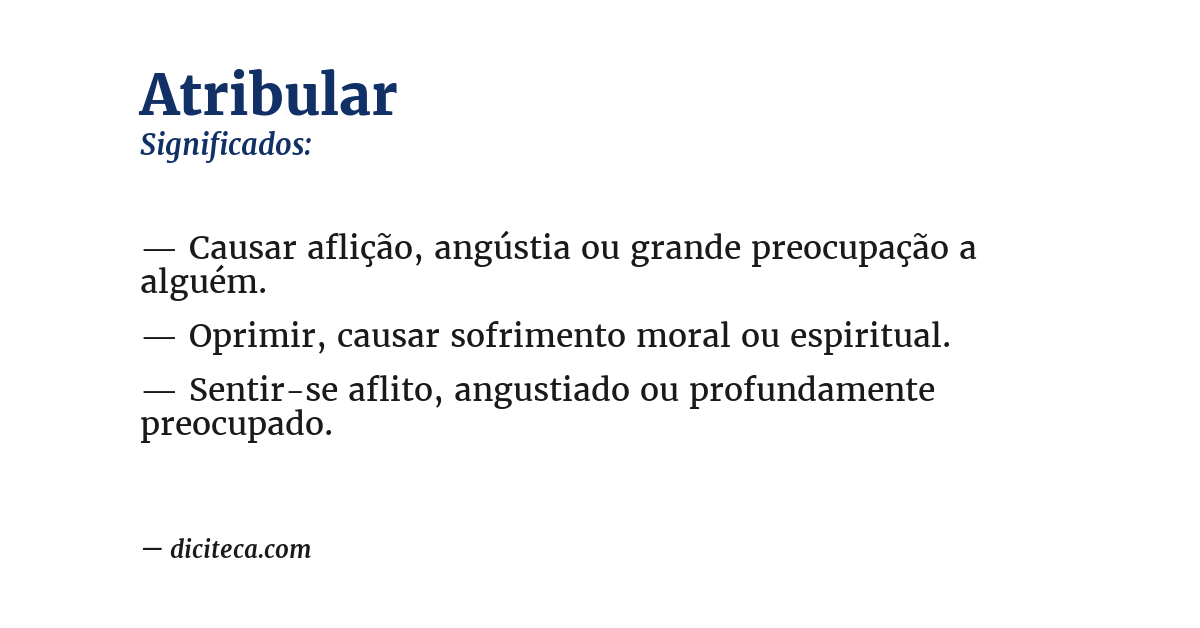 Significado de atribular