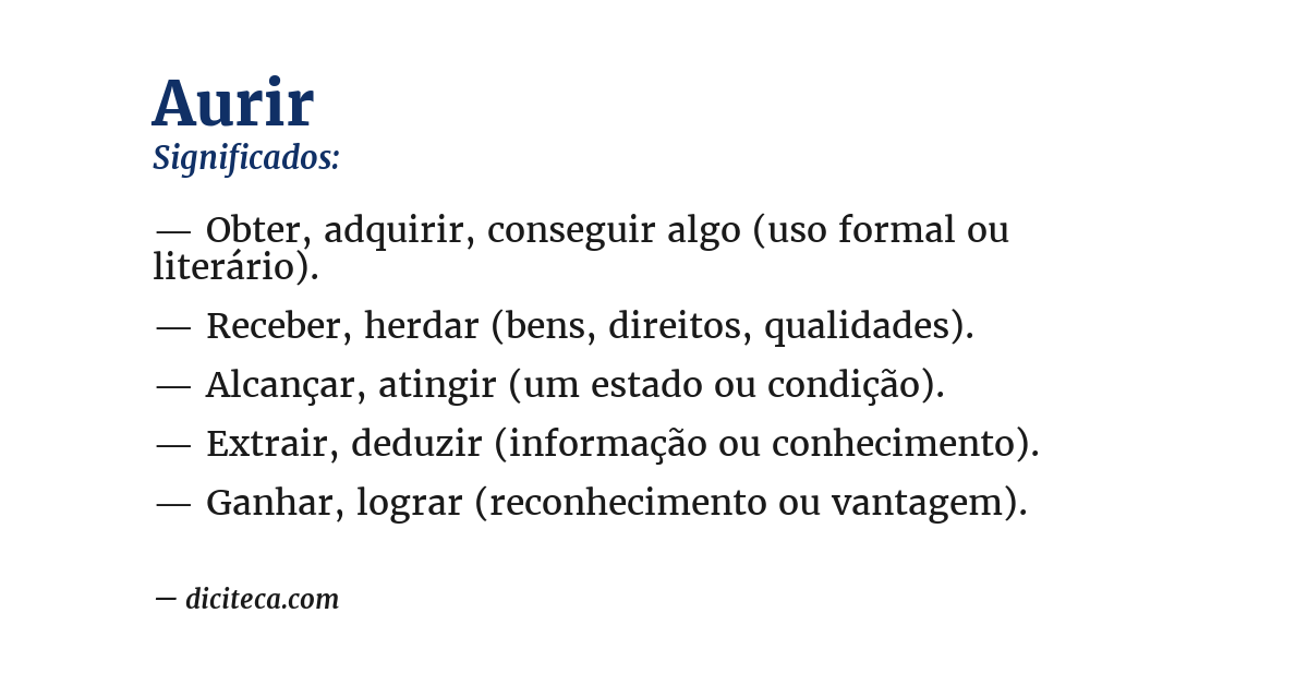 Significado de aurir