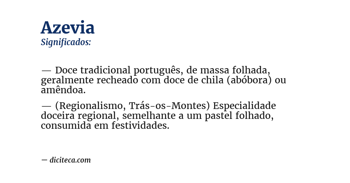 Significado de azevia